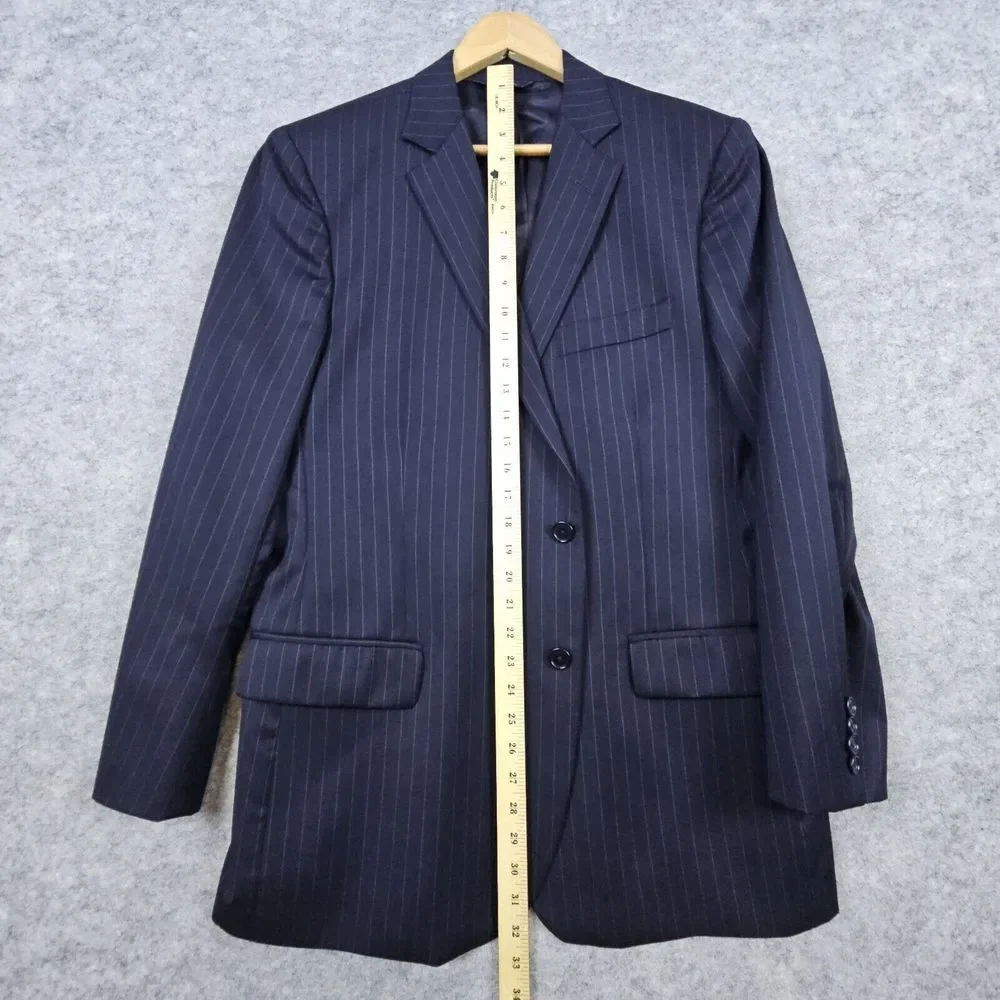Brooks Brothers 1818 Fitzgerald Blazer Size 43R 100% Wool Navy Blue Pinstripes‎